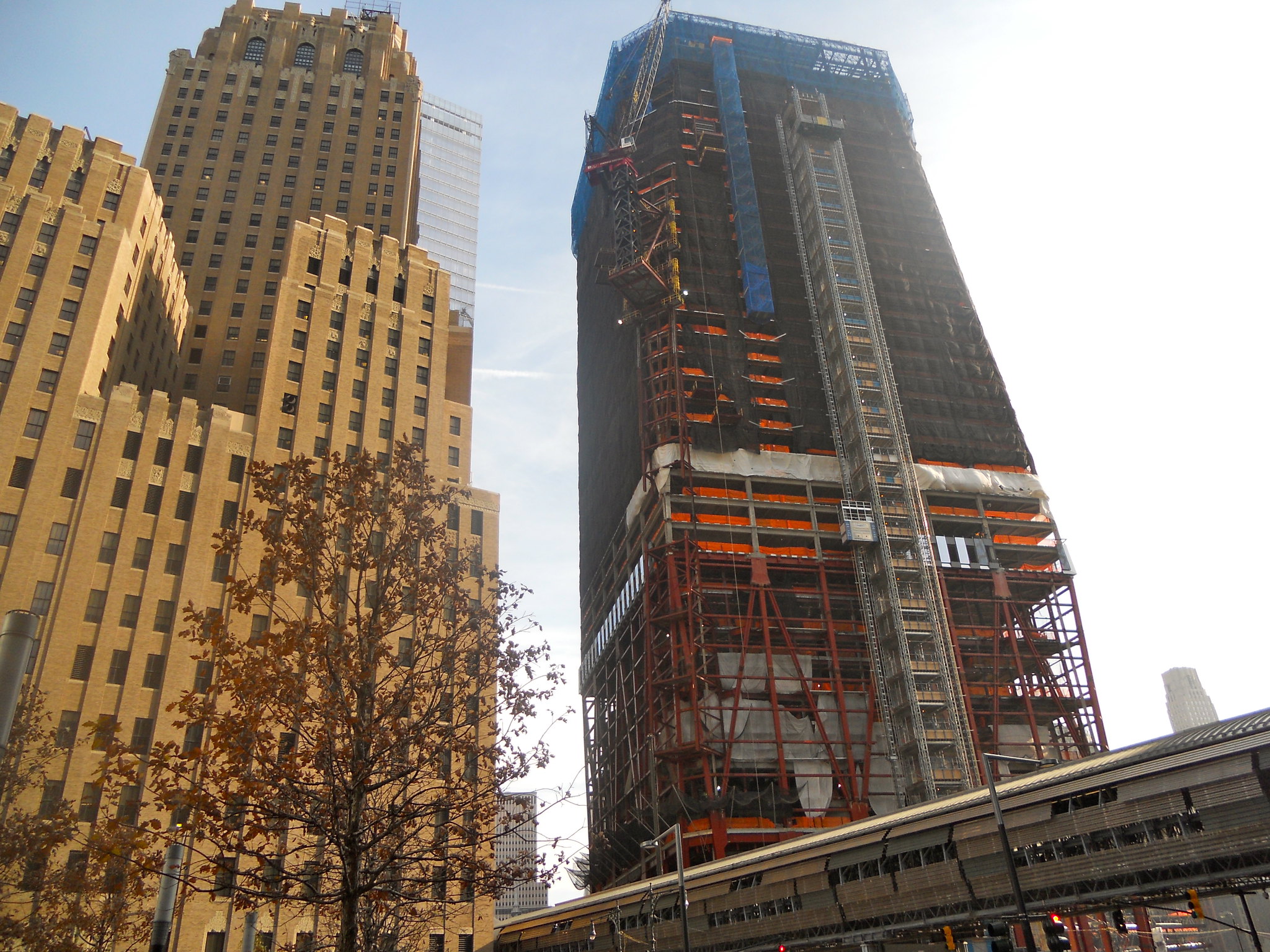 WTC Tower 1 About to Peek Out Over The Skyline