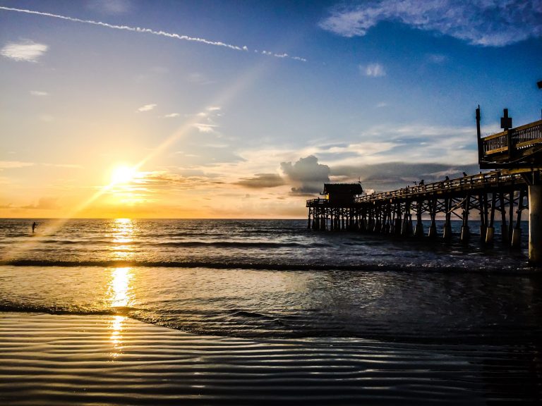 Sunrise at Cocoa Beach Pier, Florida