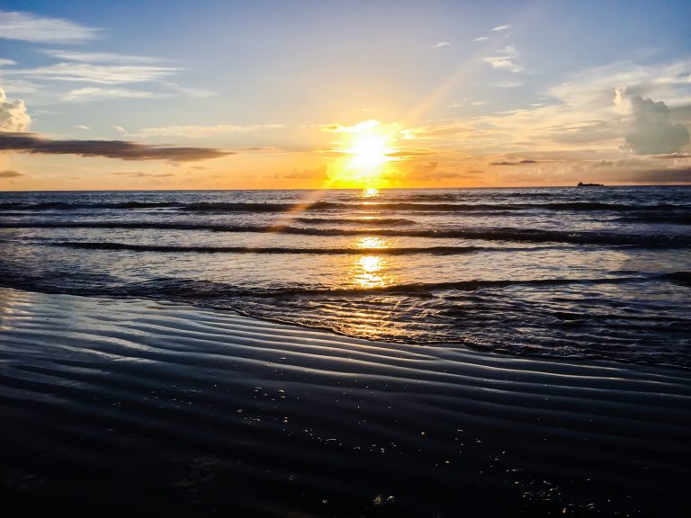 Sunrise over the Atlantic at Cocoa Beach, Florida