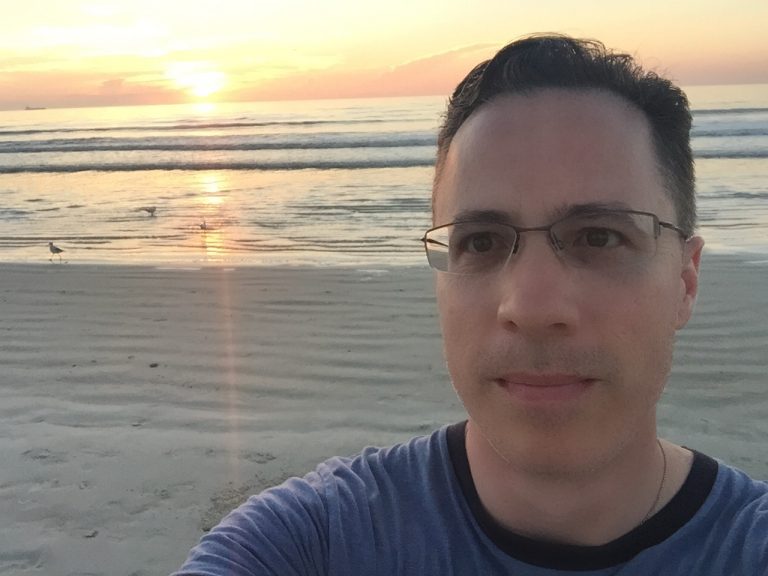 Sunrise selfie at Cocoa Beach, Florida