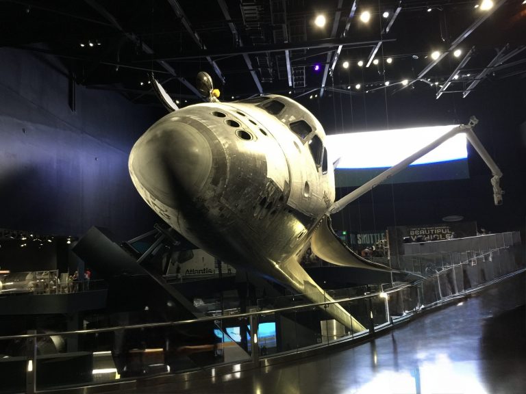Nose view of Space Shuttle Atlantis at Kennedy Space Center