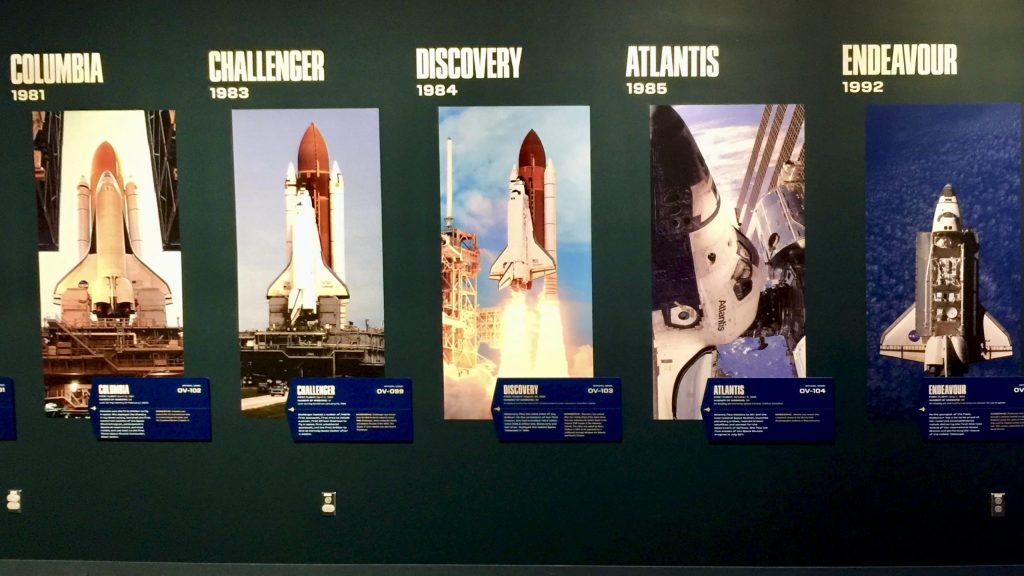 Space Shuttle fleet exhibit at Kennedy Space Center, Florida