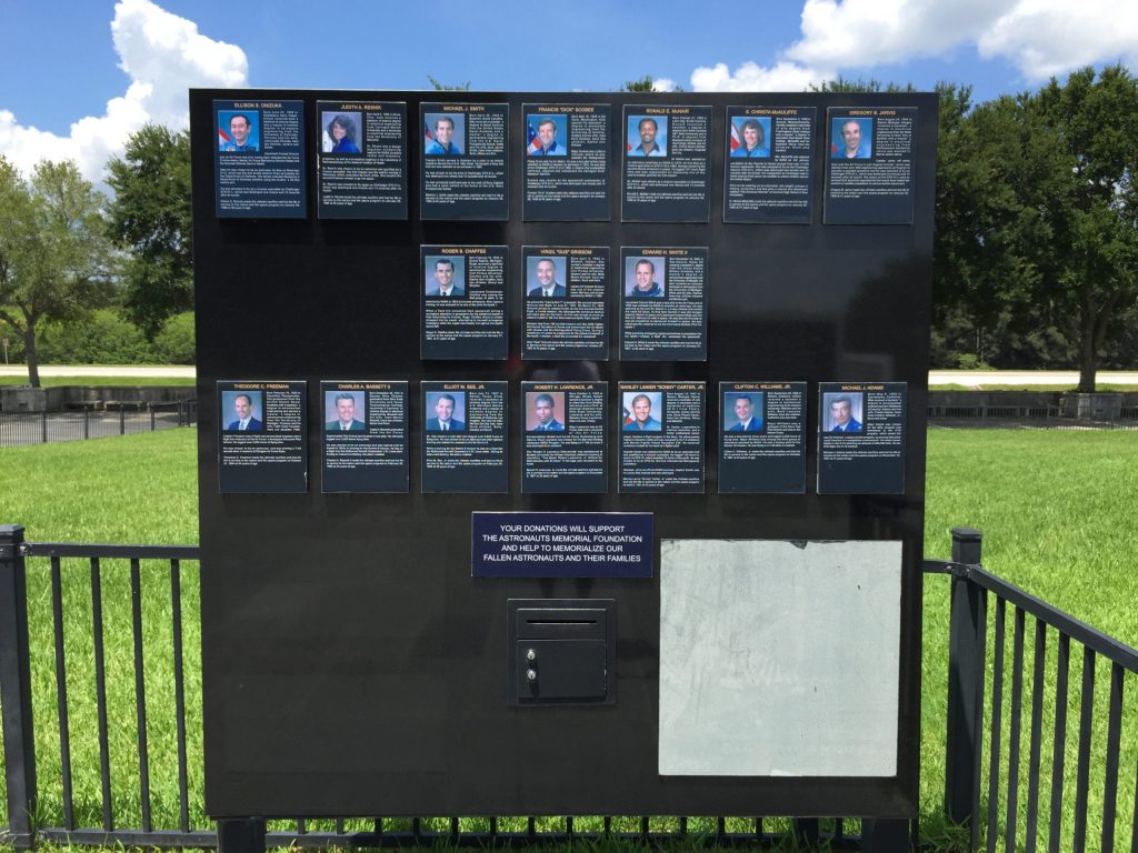 Astronaut tribute plaques at the Astronauts Memorial Foundation, Kennedy Space Center