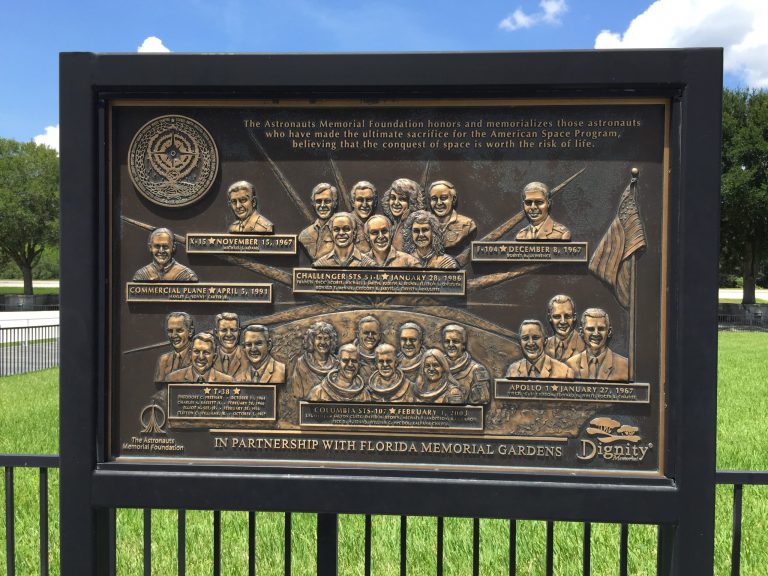 Astronauts Memorial Foundation tribute plaque at Kennedy Space Center