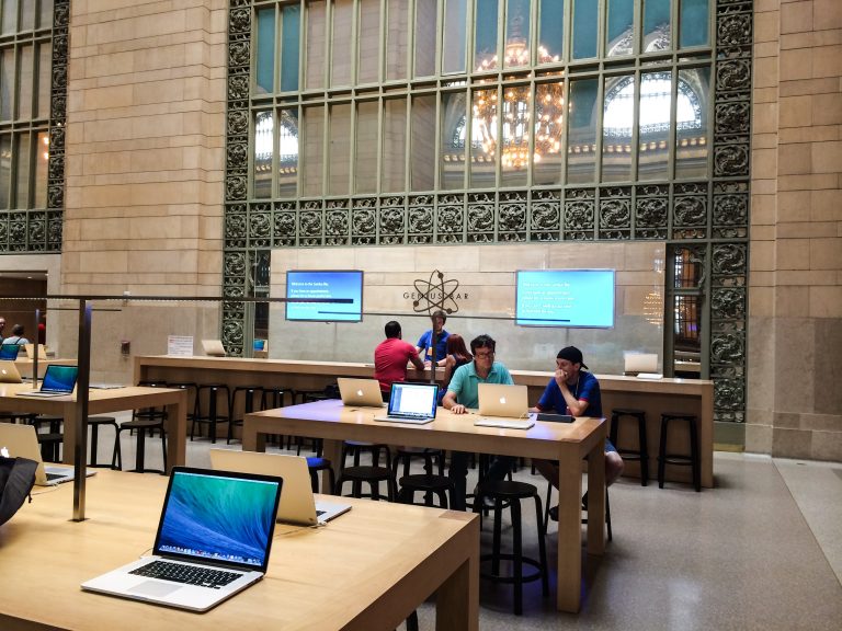 Apple Store — Genius Bar Beneath the Arched Window