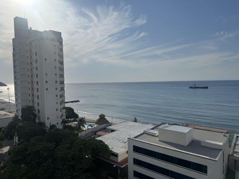 Santa Marta's coast looking west