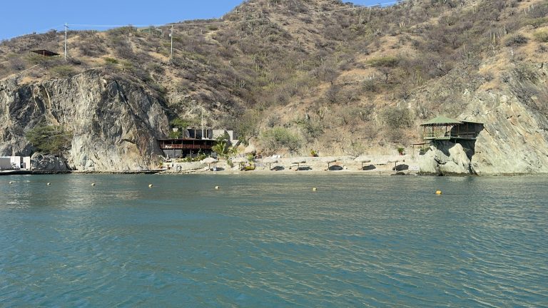 A hidden cove along the Santa Marta coast