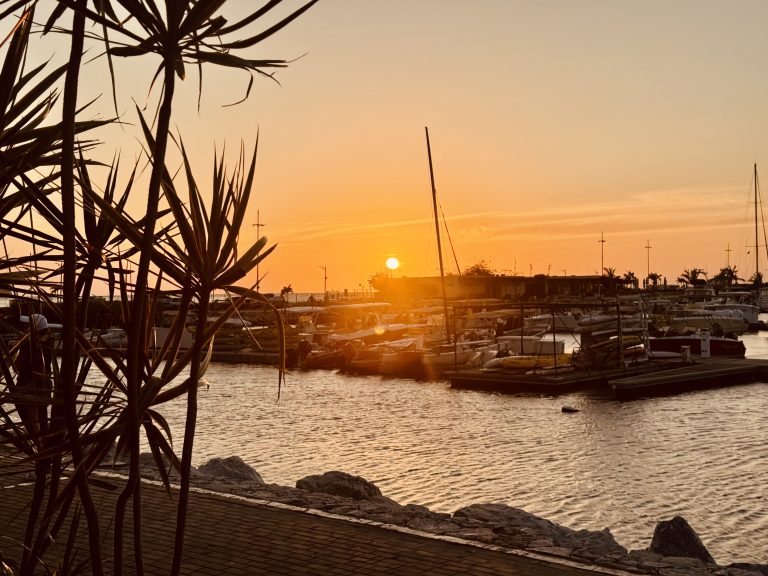 Sunset at the Santa Marta marina