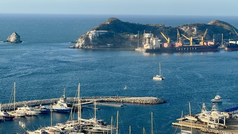 Santa Marta's commercial port and marina