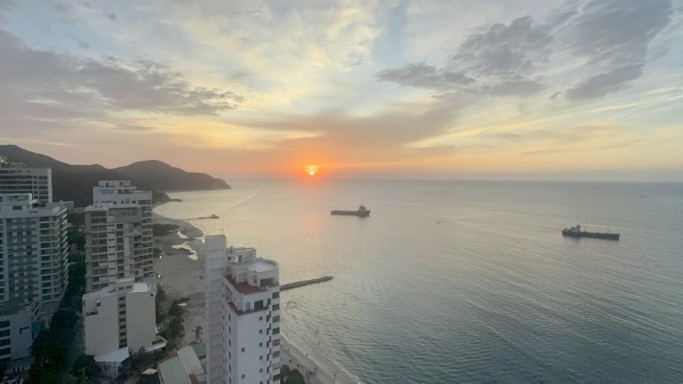 The Caribbean at golden hour, Santa Marta