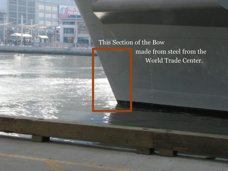 USS New York — Bow Made from World Trade Center Steel