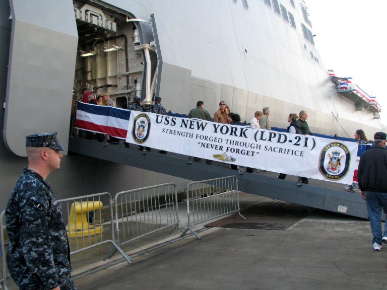 USS New York — Gangway Banner