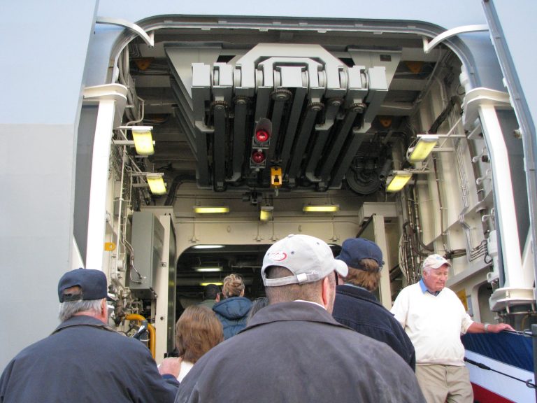 USS New York — Entering the Well Deck