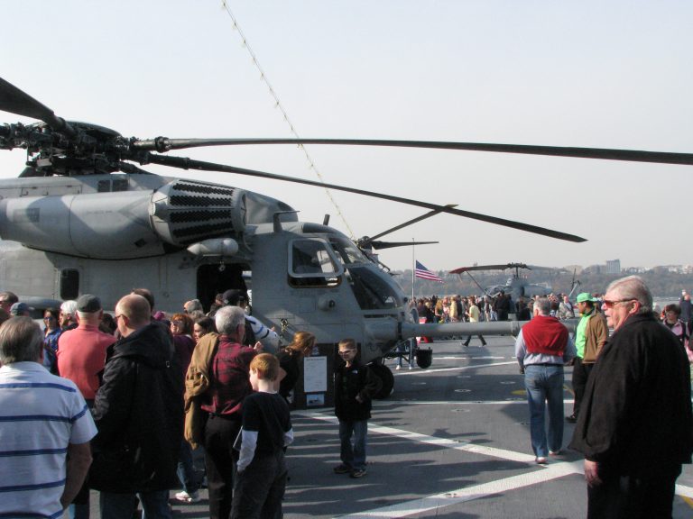 USS New York — CH-53 Helicopter on the Flight Deck