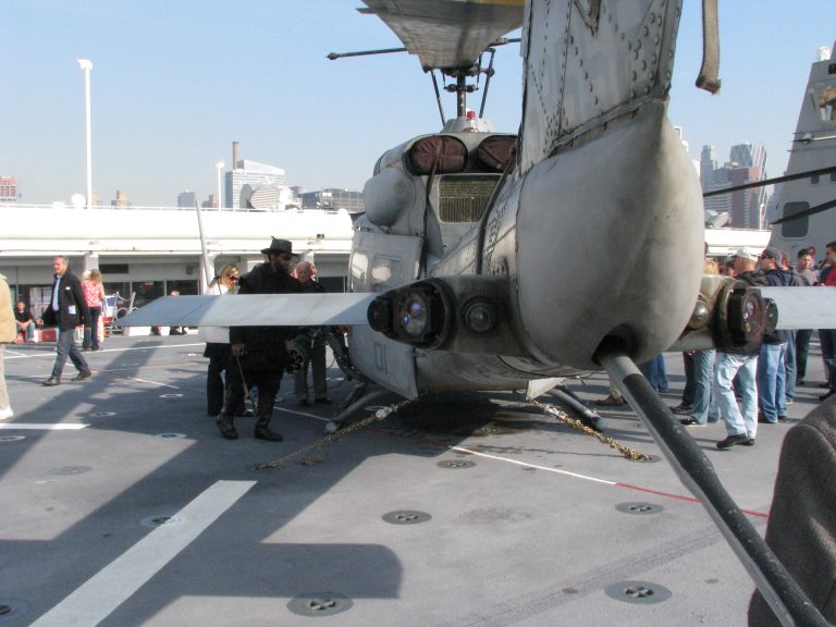 USS New York — Huey Helicopter Nose on the Flight Deck