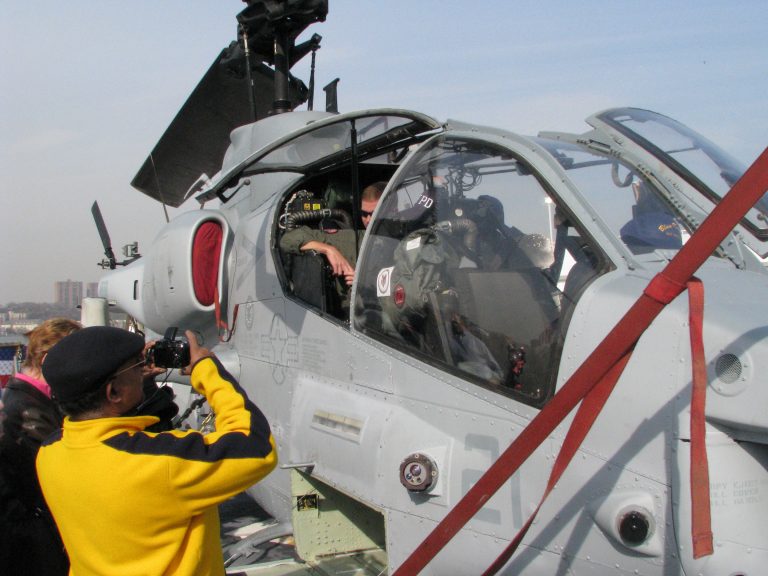 USS New York — Pilot in AH-1 Cobra Cockpit