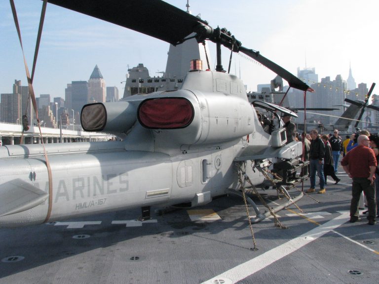 USS New York — Marines Helicopter and NYC Skyline