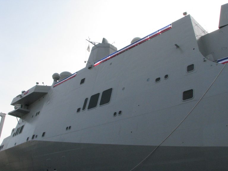 USS New York — Superstructure from the Dock
